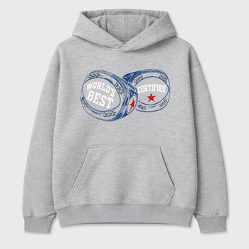 World's Best Certified Graphic T-Shirt sneaker match tee designed for the Air Jordan 3 True Blue, featuring coordinated color options for a perfect streetwear match. Heather Grey 2 shirt.
