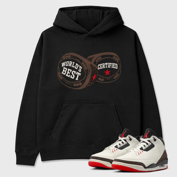 Sneaker match tees – Sneaker Tees To Match Air Jordan 3 World's Best Dad Shoes – World's Best Certified Tee Black 1