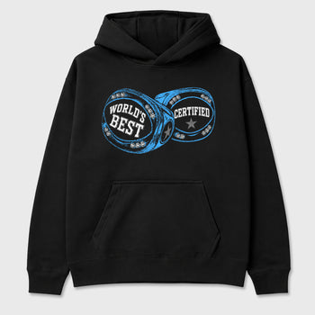 World's Best Certified Graphic T-Shirt sneaker match tee designed for the Air Jordan 5 Black Carolina, featuring coordinated color options for a perfect streetwear match. Black 2 shirt.