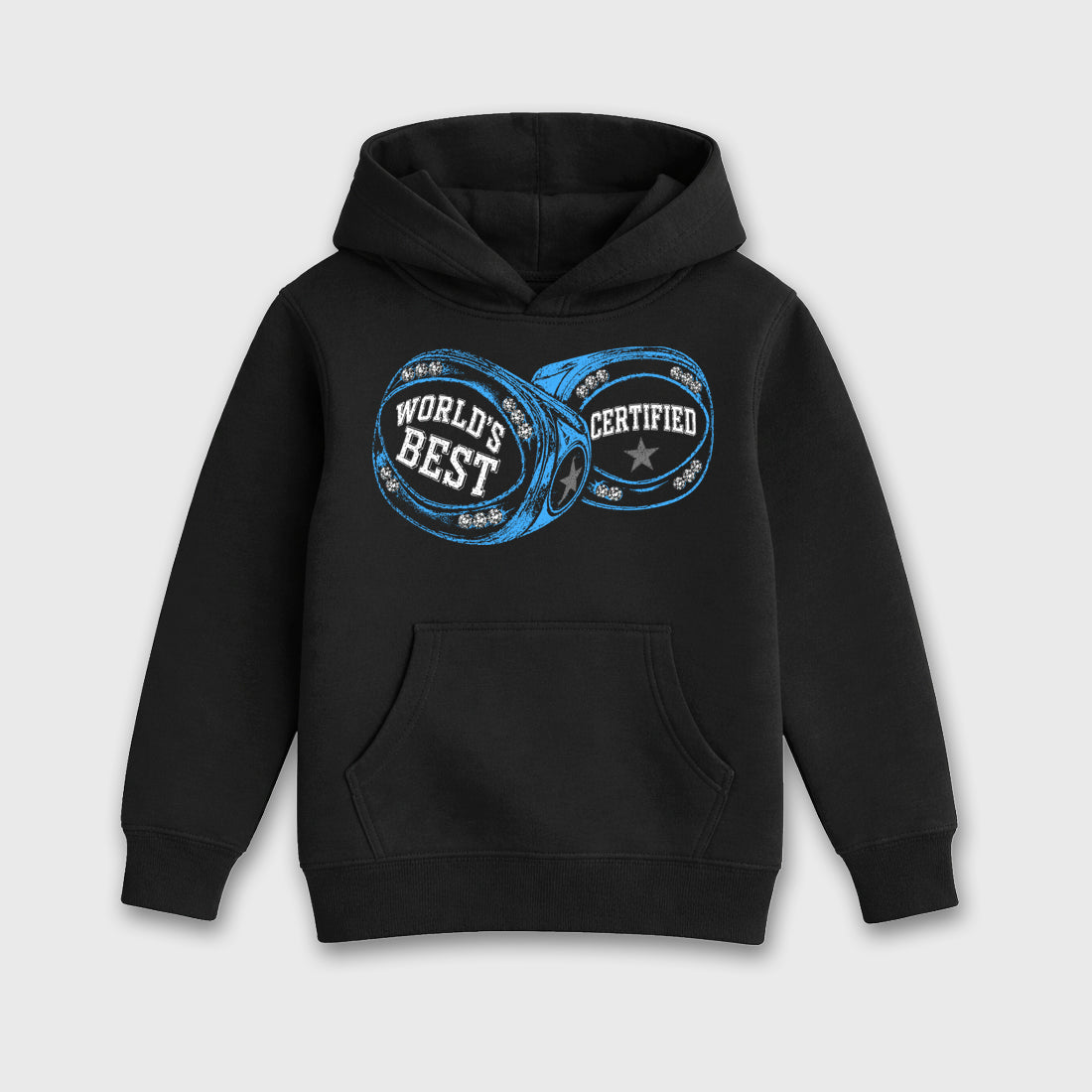 World's Best Certified affordable baby and kids t-shirt designed to match the Air Jordan 5 Black Carolina, featuring coordinated Black 2 options for the perfect little sneakerhead streetwear look.