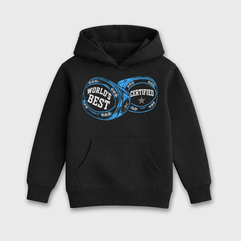World's Best Certified affordable baby and kids t-shirt designed to match the Air Jordan 5 Black Carolina, featuring coordinated Black 2 options for the perfect little sneakerhead streetwear look.