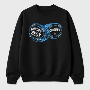 World's Best Certified Graphic T-Shirt sneaker match tee designed for the Air Jordan 5 Black Carolina, featuring coordinated color options for a perfect streetwear match. Black 2 shirt.
