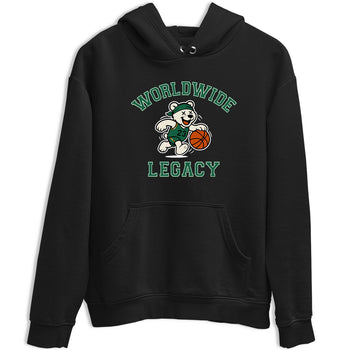 Sneaker Threads – Sneaker Tees To Match Air Jordan 1 Pro Green – Worldwide Legacy Graphic Tee Black 2. Perfect for Jordan releases 2025 colorways.