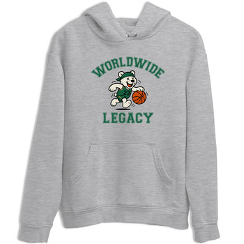Sneaker Threads – Sneaker Tees To Match Air Jordan 1 Pro Green – Worldwide Legacy Graphic Tee Heather Grey 2. Perfect for Jordan releases 2025 colorways.