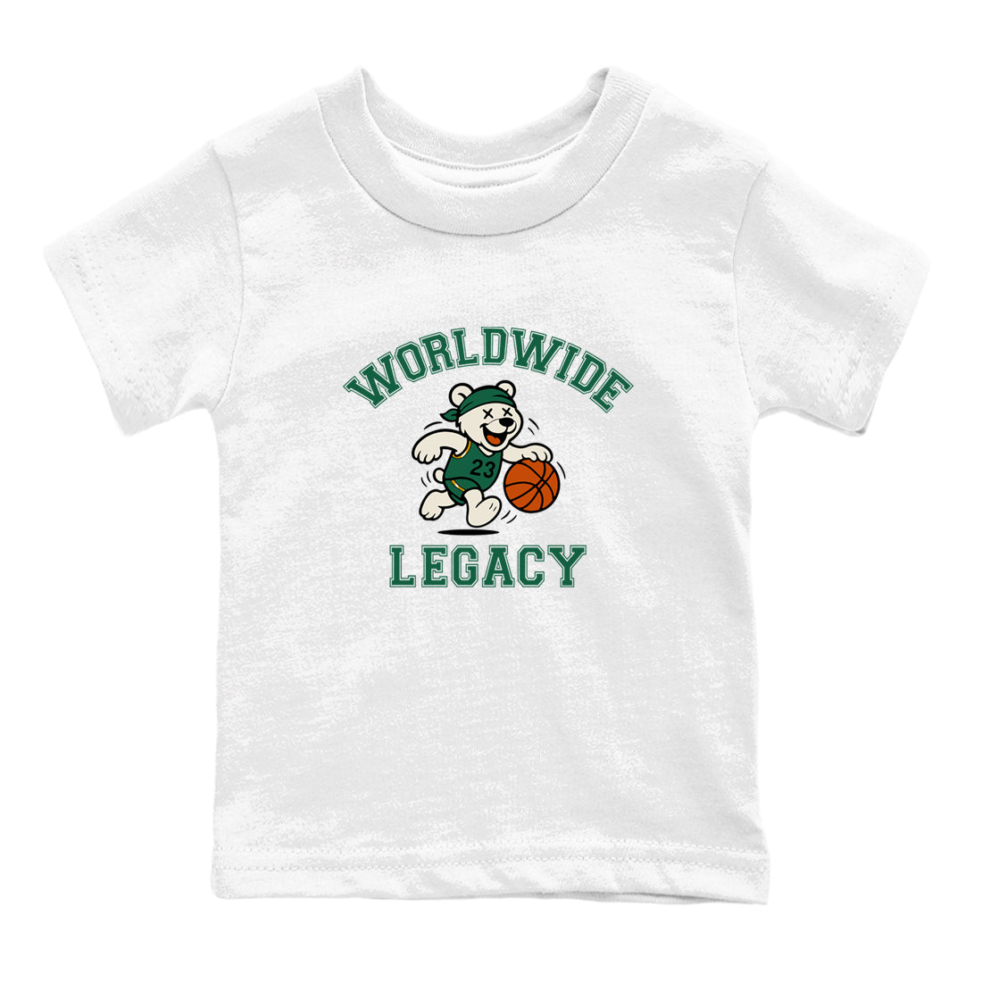 Sneaker Threads – Sneaker Tees To Match Air Jordan 1 Pro Green – Worldwide Legacy Youth Graphic Tee White 2. Perfect for Jordan releases 2025 colorways.