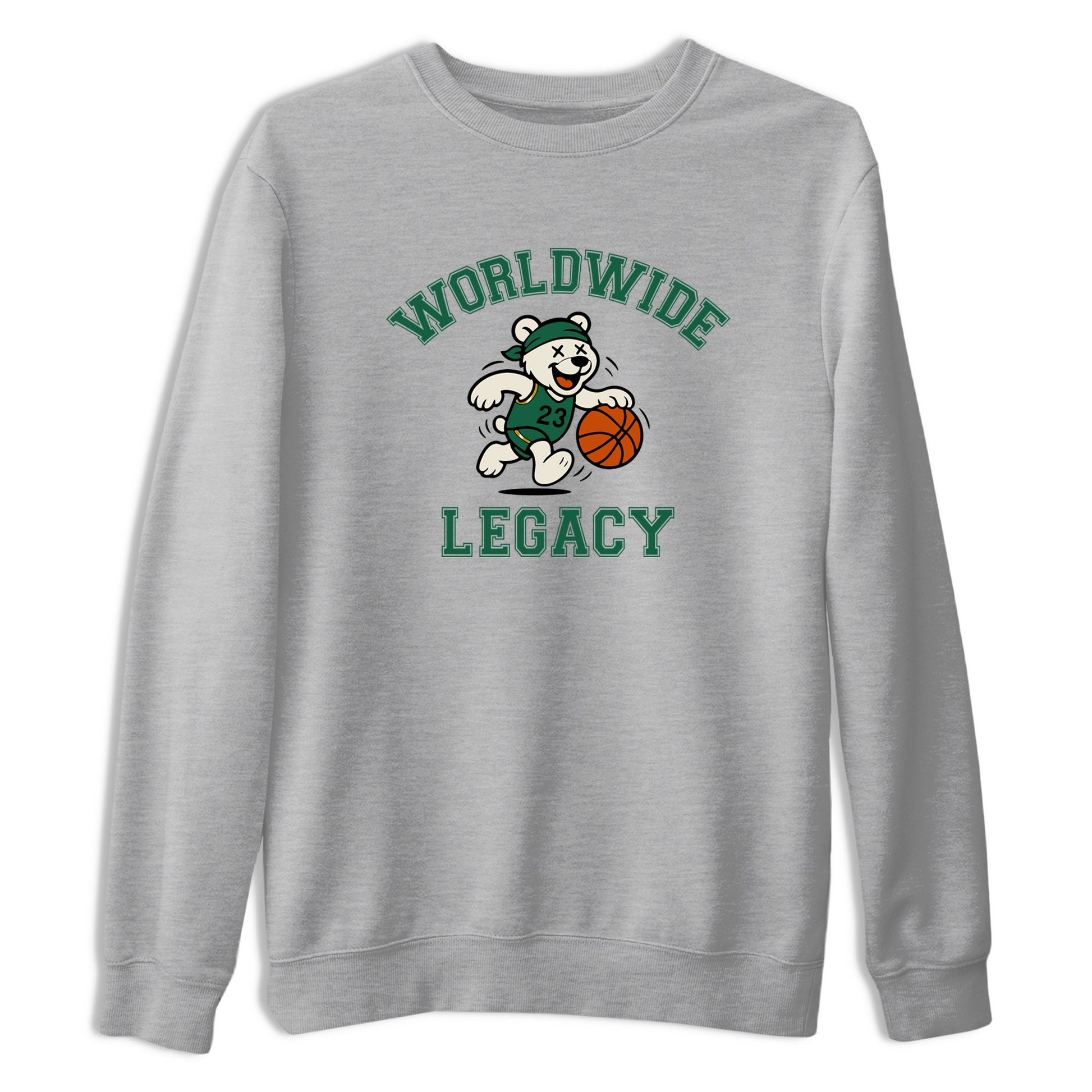Sneaker Threads – Sneaker Tees To Match Air Jordan 1 Pro Green – Worldwide Legacy Graphic Tee Heather Grey 2. Perfect for Jordan releases 2025 colorways.