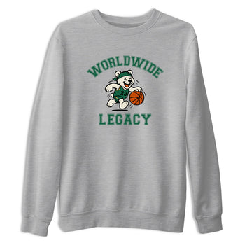 Sneaker Threads – Sneaker Tees To Match Air Jordan 1 Pro Green – Worldwide Legacy Graphic Tee Heather Grey 2. Perfect for Jordan releases 2025 colorways.