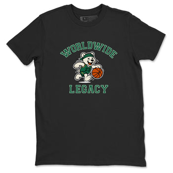 Sneaker Threads – Sneaker Tees To Match Air Jordan 1 Pro Green – Worldwide Legacy Graphic Tee Black 2. Perfect for Jordan releases 2025 colorways.