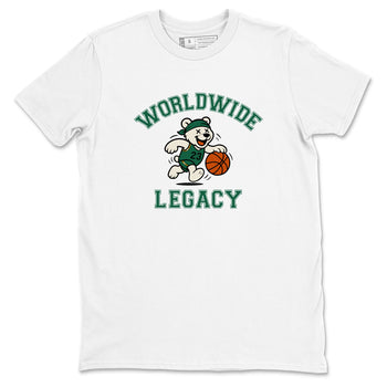 Sneaker Threads – Sneaker Tees To Match Air Jordan 1 Pro Green – Worldwide Legacy Graphic Tee White 2. Perfect for Jordan releases 2025 colorways.
