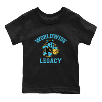 Sneaker Threads – Sneaker Tees To Match Air Jordan 11 Retro Gamma – Worldwide Legacy Youth Graphic Tee Black 2. Perfect for Jordan releases 2025 colorways.