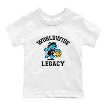 Sneaker Threads – Sneaker Tees To Match Air Jordan 11 Retro Gamma – Worldwide Legacy Youth Graphic Tee White 2. Perfect for Jordan releases 2025 colorways.