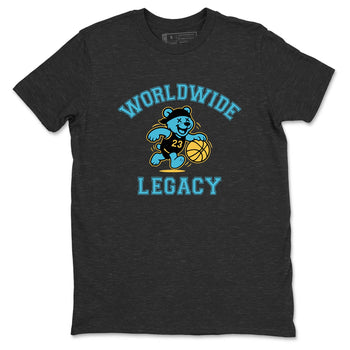 Sneaker Threads – Sneaker Tees To Match Air Jordan 11 Retro Gamma – Worldwide Legacy Graphic Tee Charcoal Heather 2. Perfect for Jordan releases 2025 colorways.