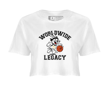 Sneaker Threads – Sneaker Tees To Match Air Jordan 12 Taxi – Worldwide Legacy Crop Tee White 2. Perfect for Jordan releases 2025 colorways.