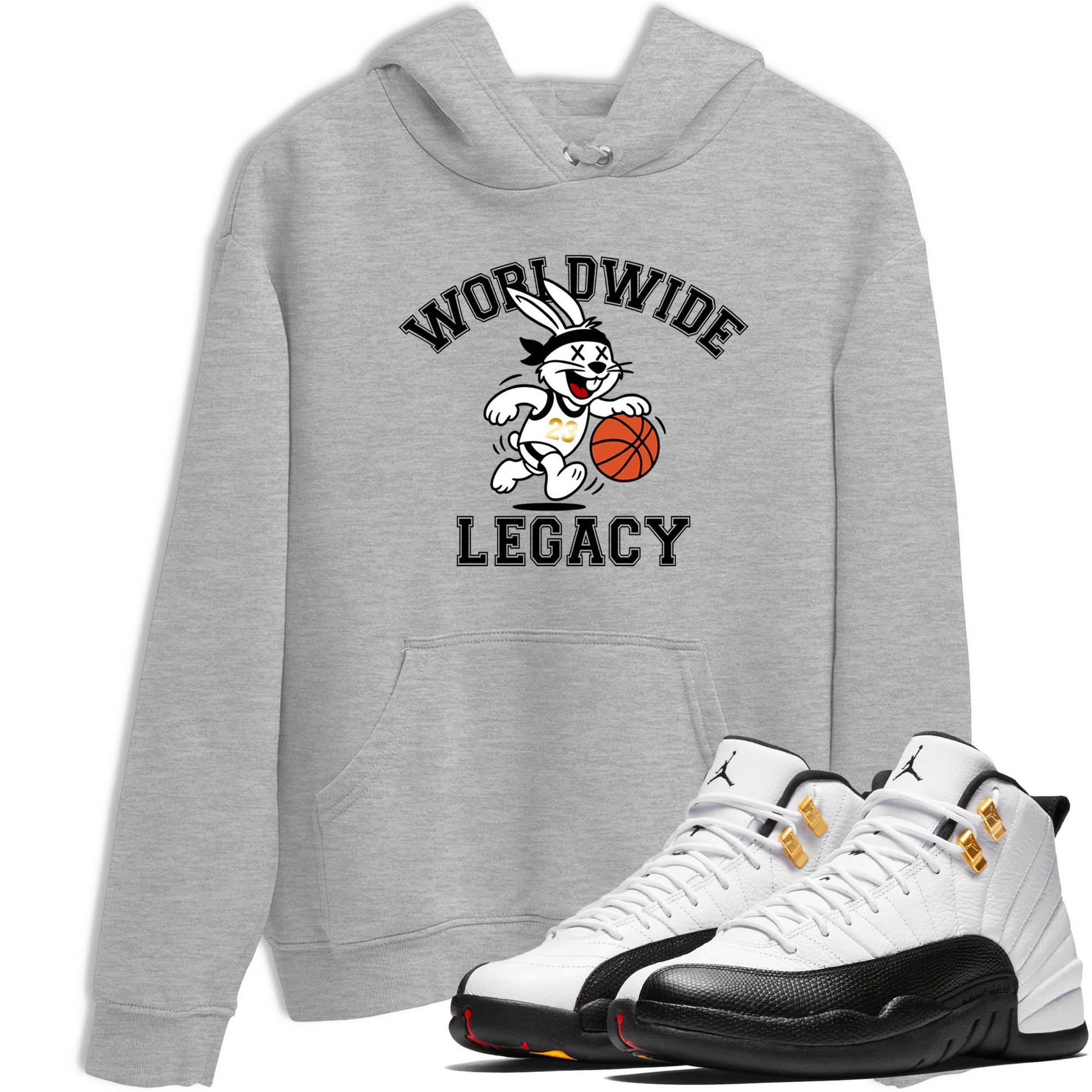 Sneaker match tees – Sneaker Tees To Match Air Jordan 12 Taxi Shoes – Worldwide Legacy Tee Heather Grey 1