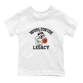 Sneaker match tees – Sneaker Tees To Match Air Jordan 12 Taxi Shoes – Worldwide Legacy Kids T-Shirt White 2