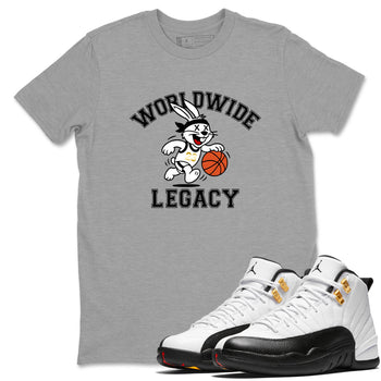 Sneaker match tees – Sneaker Tees To Match Air Jordan 12 Taxi Shoes – Worldwide Legacy Tee Heather Grey 1