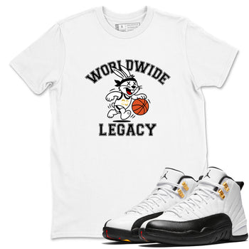Sneaker match tees – Sneaker Tees To Match Air Jordan 12 Taxi Shoes – Worldwide Legacy Tee White 1