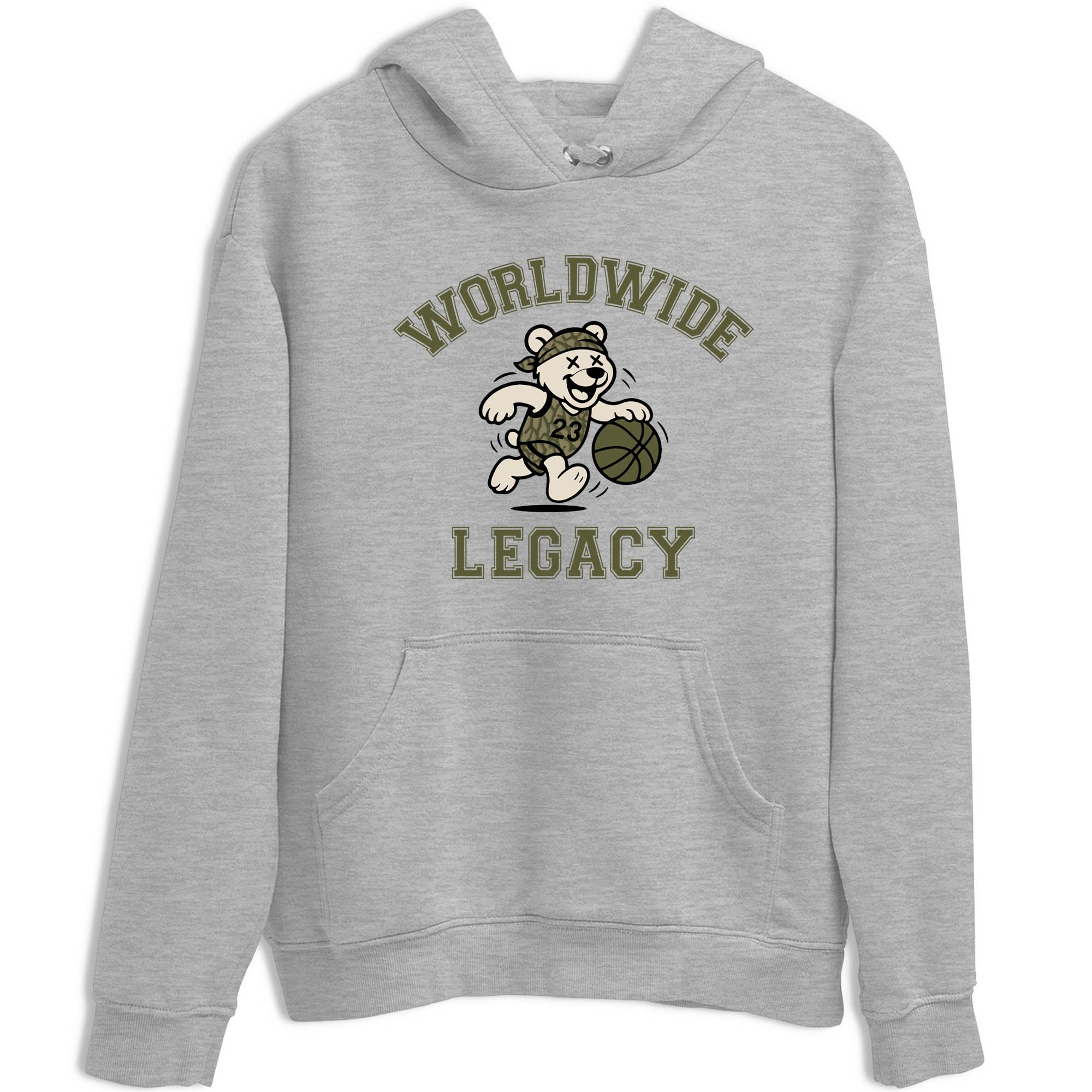 Sneaker Threads – Sneaker Tees To Match Air Jordan 3 Medium Olive – Worldwide Legacy Graphic Tee Heather Grey 2. Perfect for Jordan releases 2025 colorways.