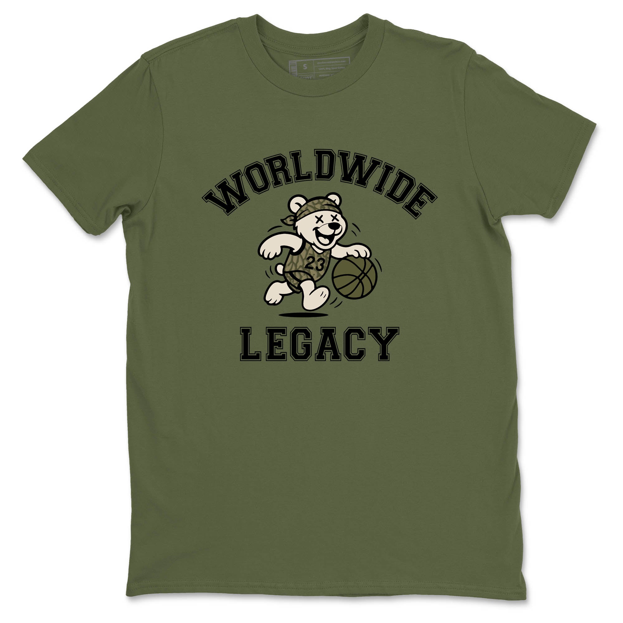 Sneaker Threads – Sneaker Tees To Match Air Jordan 3 Medium Olive – Worldwide Legacy Graphic Tee Military Green 2. Perfect for Jordan releases 2025 colorways.