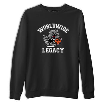 Sneaker Threads – Sneaker Tees To Match Air Jordan 4 Black Cat – Worldwide Legacy Graphic Tee Black 2. Perfect for Jordan releases 2025 colorways.