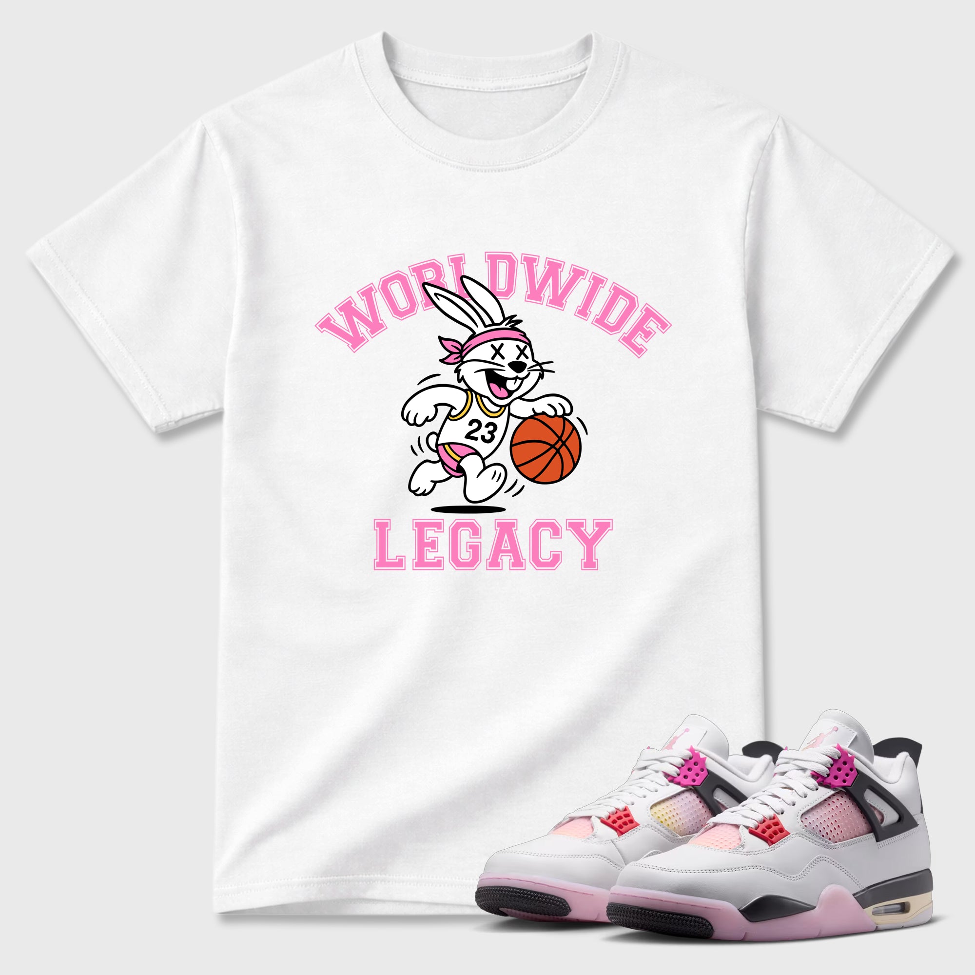 Worldwide Legacy Graphic T-Shirt featuring original streetwear artwork designed to match the Air Jordan 4 Comic. White 1 Graphic T-Shirt.