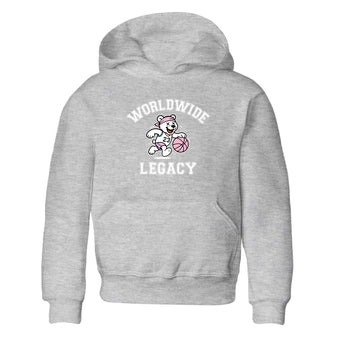 Sneaker Threads – Sneaker Tees To Match Air Jordan 5 Medium Soft Pink – Worldwide Legacy Youth Graphic Tee Heather Grey 2. Perfect for Jordan releases 2025 colorways.