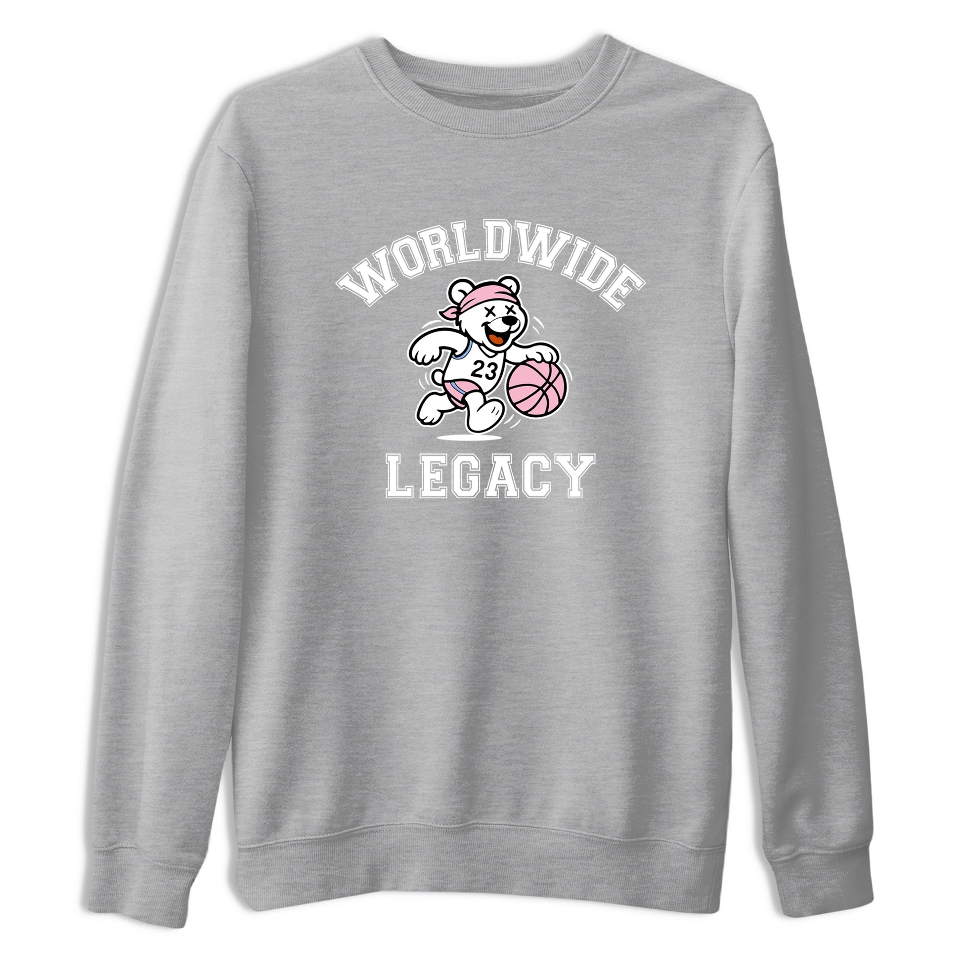 Sneaker Threads – Sneaker Tees To Match Air Jordan 5 Medium Soft Pink – Worldwide Legacy Graphic Tee Heather Grey 2. Perfect for Jordan releases 2025 colorways.