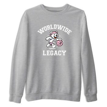Sneaker Threads – Sneaker Tees To Match Air Jordan 5 Medium Soft Pink – Worldwide Legacy Graphic Tee Heather Grey 2. Perfect for Jordan releases 2025 colorways.