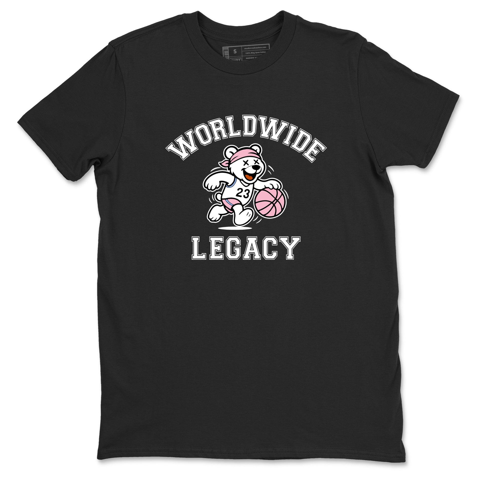 Sneaker Threads – Sneaker Tees To Match Air Jordan 5 Medium Soft Pink – Worldwide Legacy Graphic Tee Black 2. Perfect for Jordan releases 2025 colorways.