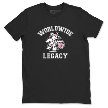 Sneaker Threads – Sneaker Tees To Match Air Jordan 5 Medium Soft Pink – Worldwide Legacy Graphic Tee Black 2. Perfect for Jordan releases 2025 colorways.