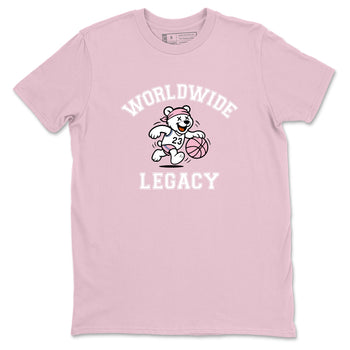 Sneaker Threads – Sneaker Tees To Match Air Jordan 5 Medium Soft Pink – Worldwide Legacy Graphic Tee Pink 2. Perfect for Jordan releases 2025 colorways.