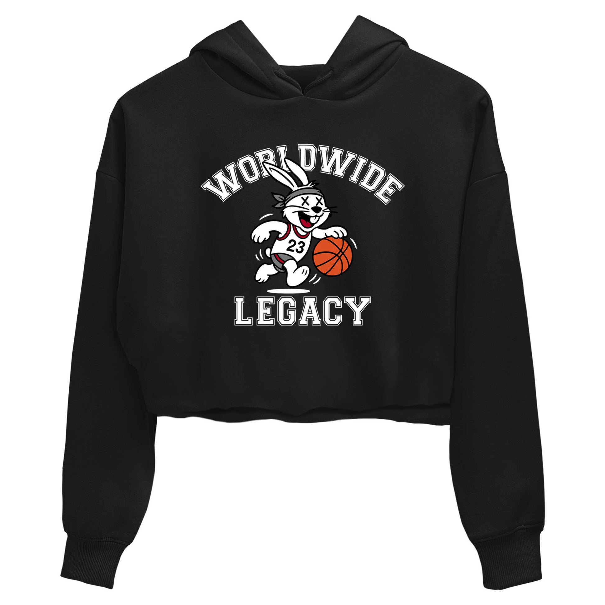 Sneaker Threads – Sneaker Tees To Match Air Jordan 8 Bunny – Worldwide Legacy Crop Tee Black 2. Perfect for Jordan releases 2025 colorways.