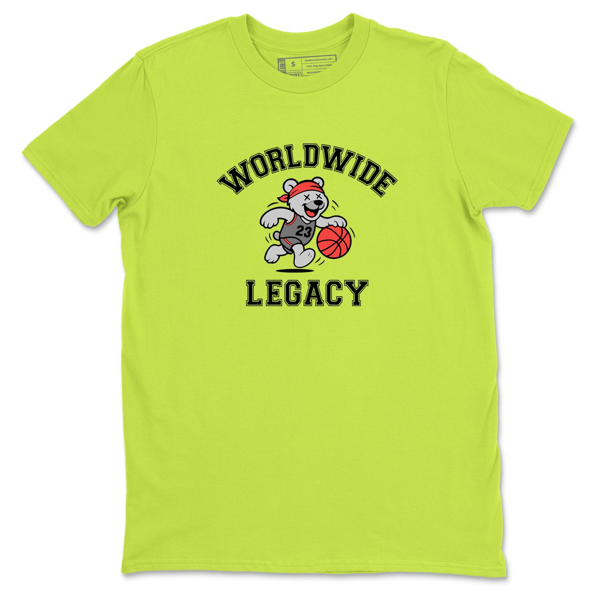 Sneaker Threads – Sneaker Tees To Match Air Max 90 Spruce Aura and Ghost Green – Worldwide Legacy Graphic Tee Safety Green 2. Perfect for Jordan releases 2025 colorways.