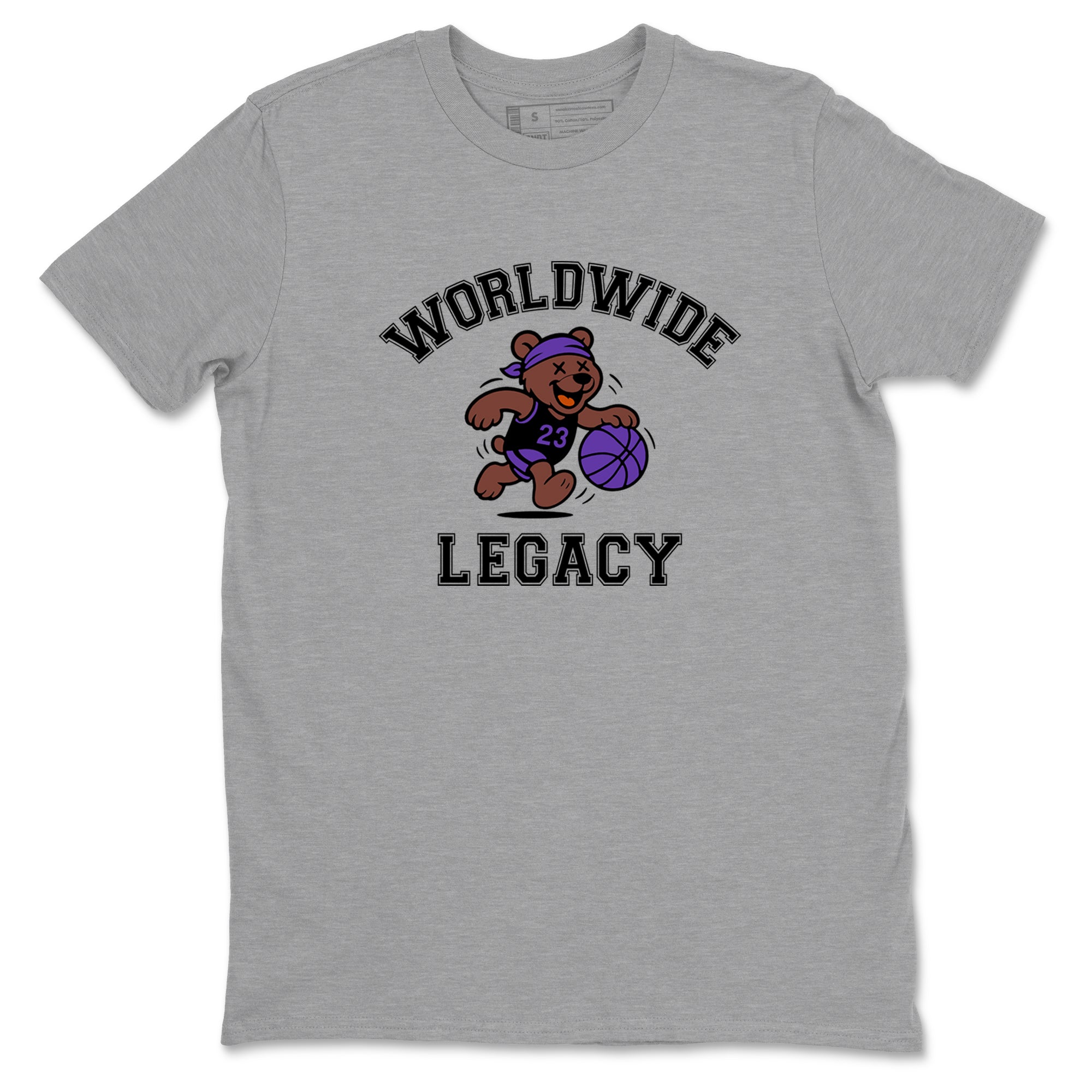 Sneaker Threads – Sneaker Tees To Match Dunk Low Persian Violet – Worldwide Legacy Graphic Tee Heather Grey 2. Perfect for Jordan releases 2025 colorways.