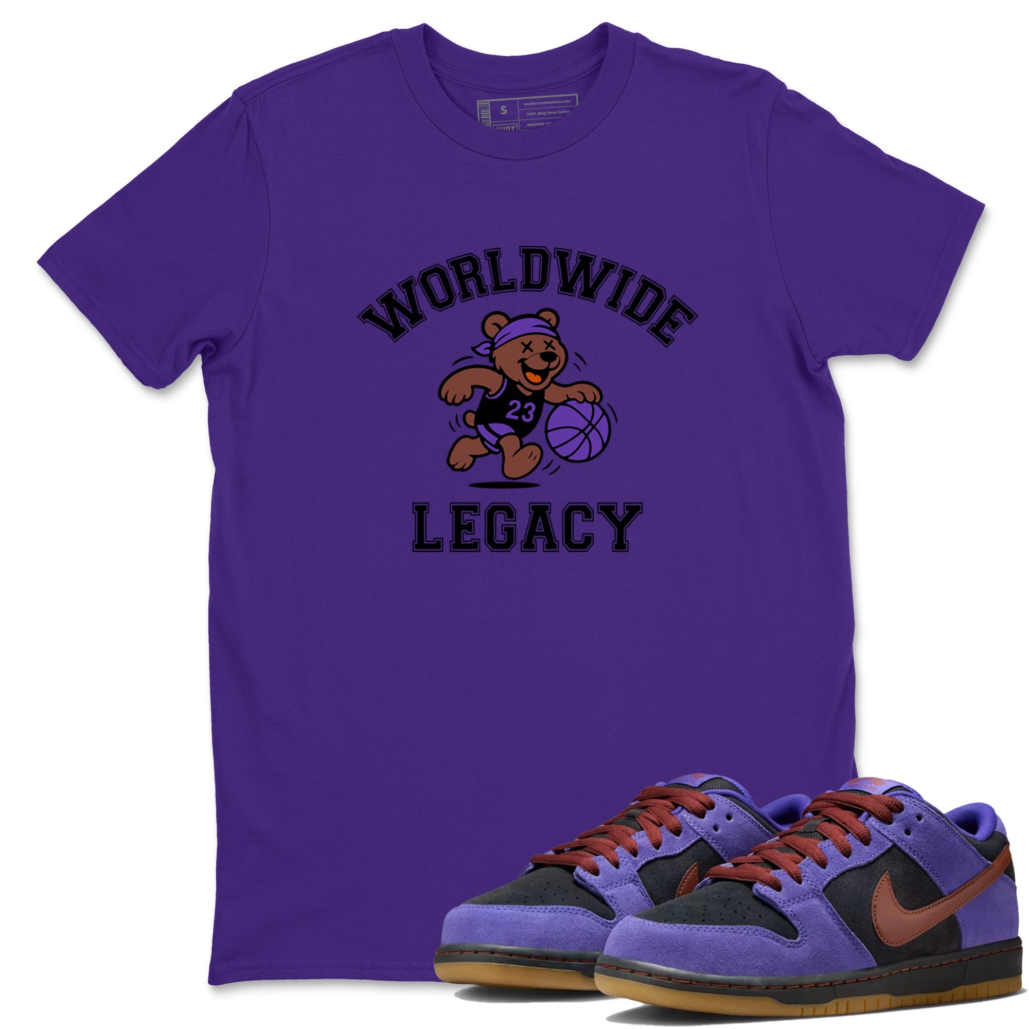 Sneaker Threads – Sneaker Tees To Match Dunk Low Persian Violet – Worldwide Legacy Graphic Tee Purple 1. Perfect for Jordan releases 2025 colorways.