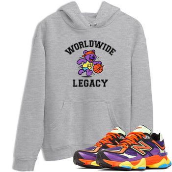 Sneaker Threads – Sneaker Tees To Match New Balance 9060 Prism Purple – Worldwide Legacy Graphic Tee Heather Grey 1. Perfect for Jordan releases 2025 colorways.