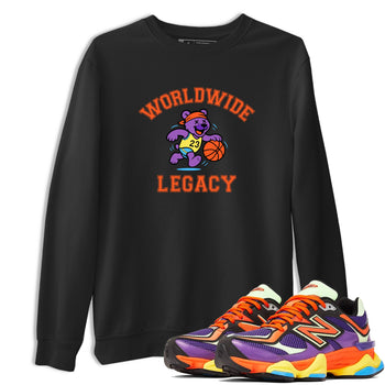 Sneaker Threads – Sneaker Tees To Match New Balance 9060 Prism Purple – Worldwide Legacy Graphic Tee Black 1. Perfect for Jordan releases 2025 colorways.