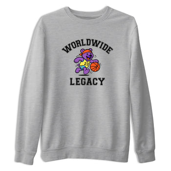 Sneaker Threads – Sneaker Tees To Match New Balance 9060 Prism Purple – Worldwide Legacy Graphic Tee Heather Grey 2. Perfect for Jordan releases 2025 colorways.