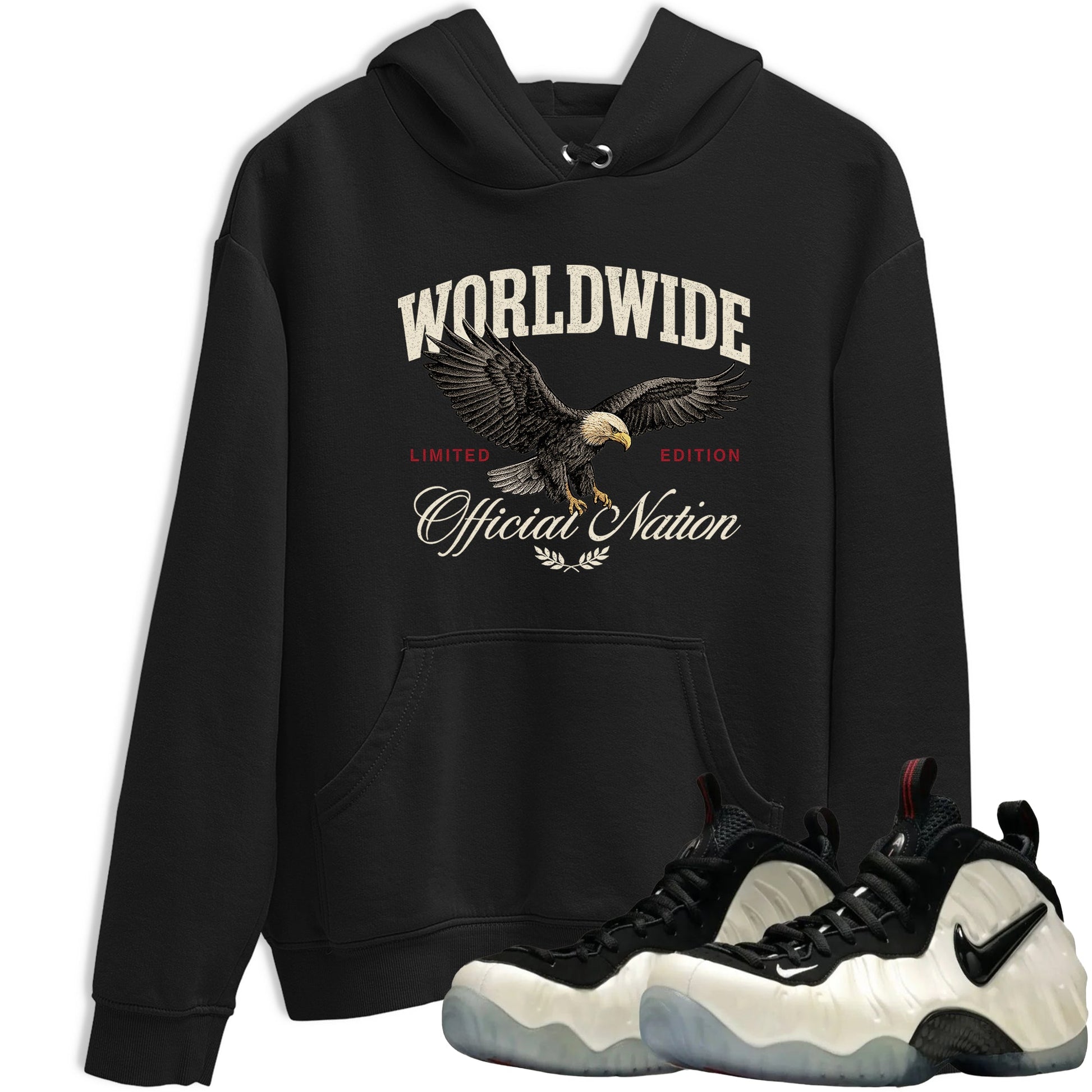 Sneaker Threads – Sneaker Tees To Match Air Foamposite One Pearl – Worldwide Official Nation Graphic Tee Black 1. Perfect for Jordan releases 2025 colorways.
