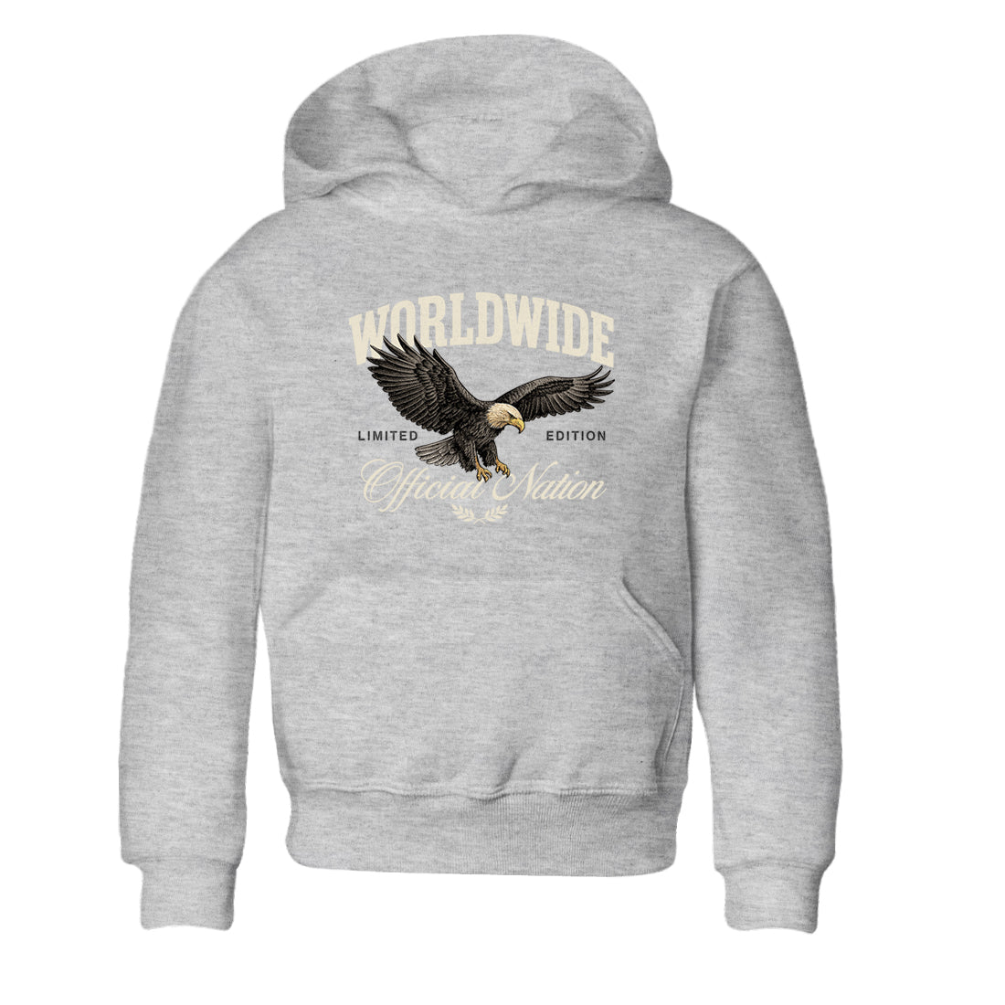 Sneaker Threads – Sneaker Tees To Match Air Foamposite One Pearl – Worldwide Official Nation Youth Graphic Tee Heather Grey 2. Perfect for Jordan releases 2025 colorways.