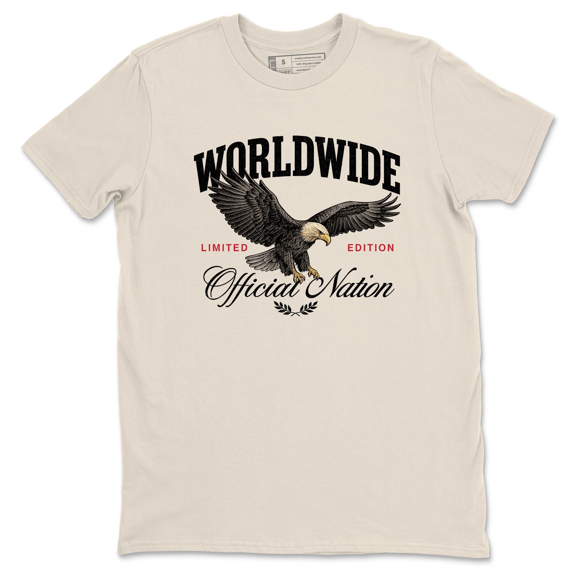 Sneaker Threads – Sneaker Tees To Match Air Foamposite One Pearl – Worldwide Official Nation Graphic Tee Natural 2. Perfect for Jordan releases 2025 colorways.
