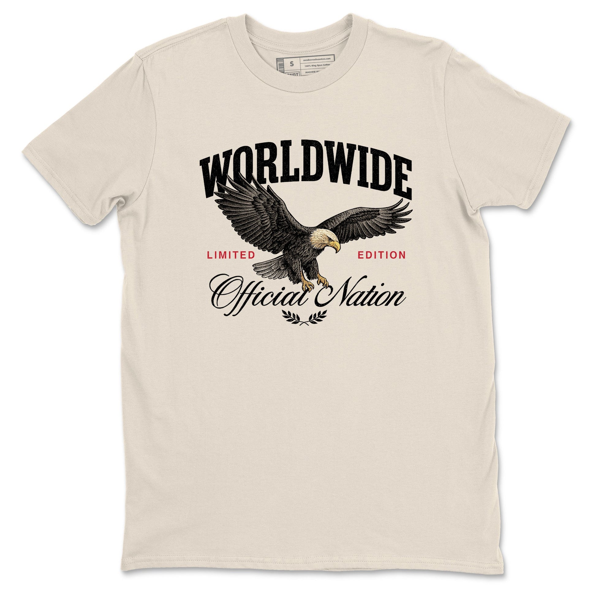 Sneaker Threads – Sneaker Tees To Match Air Foamposite One Pearl – Worldwide Official Nation Graphic Tee Natural 2. Perfect for Jordan releases 2025 colorways.