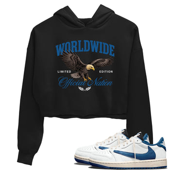 Sneaker match tees – Sneaker Tees To Match Air Jordan 1 Travis Scott Fragment Shoes – Worldwide Official Nation Crop T-Shirt Black 1