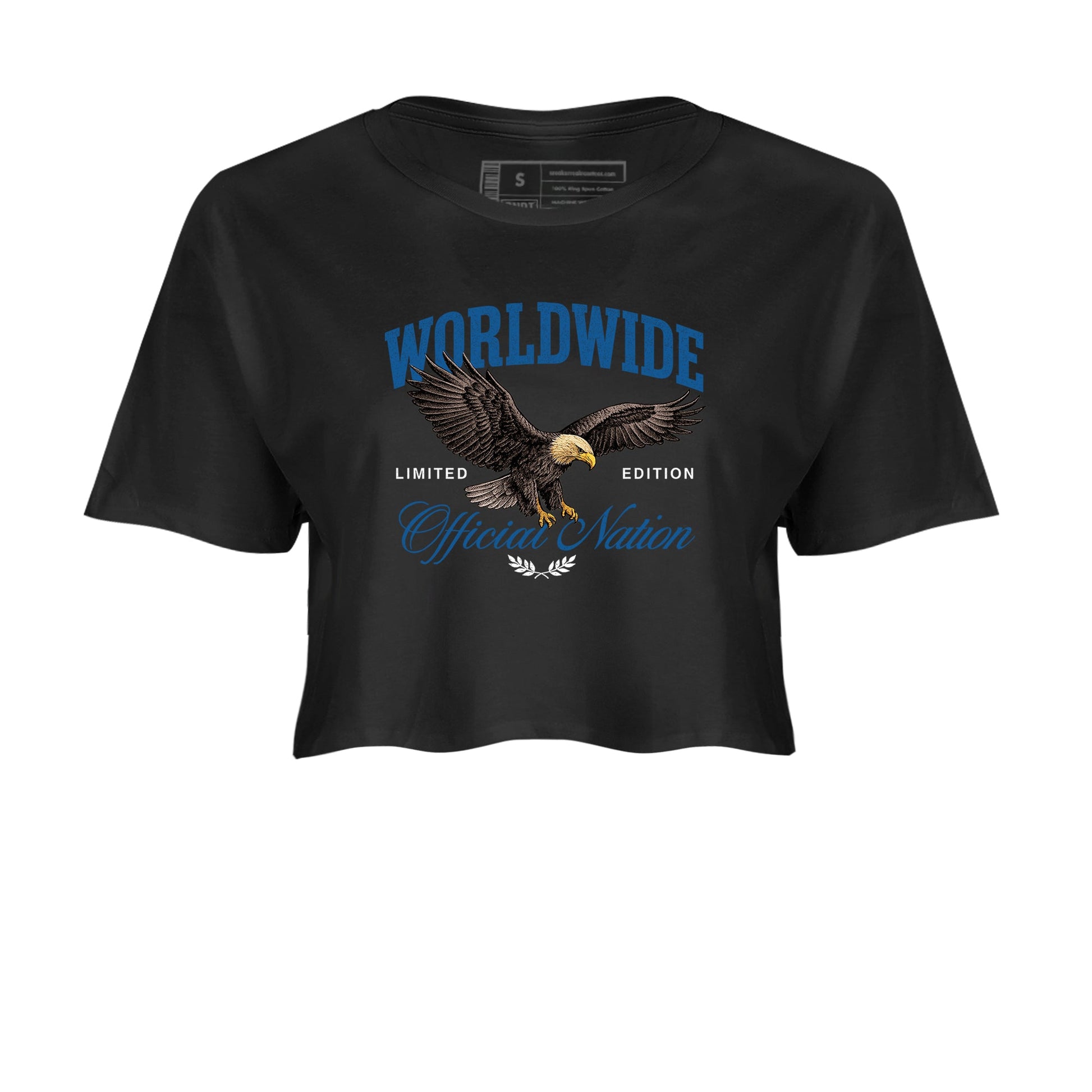 Sneaker match tees – Sneaker Tees To Match Air Jordan 1 Travis Scott Fragment Shoes – Worldwide Official Nation Crop T-Shirt Black 2