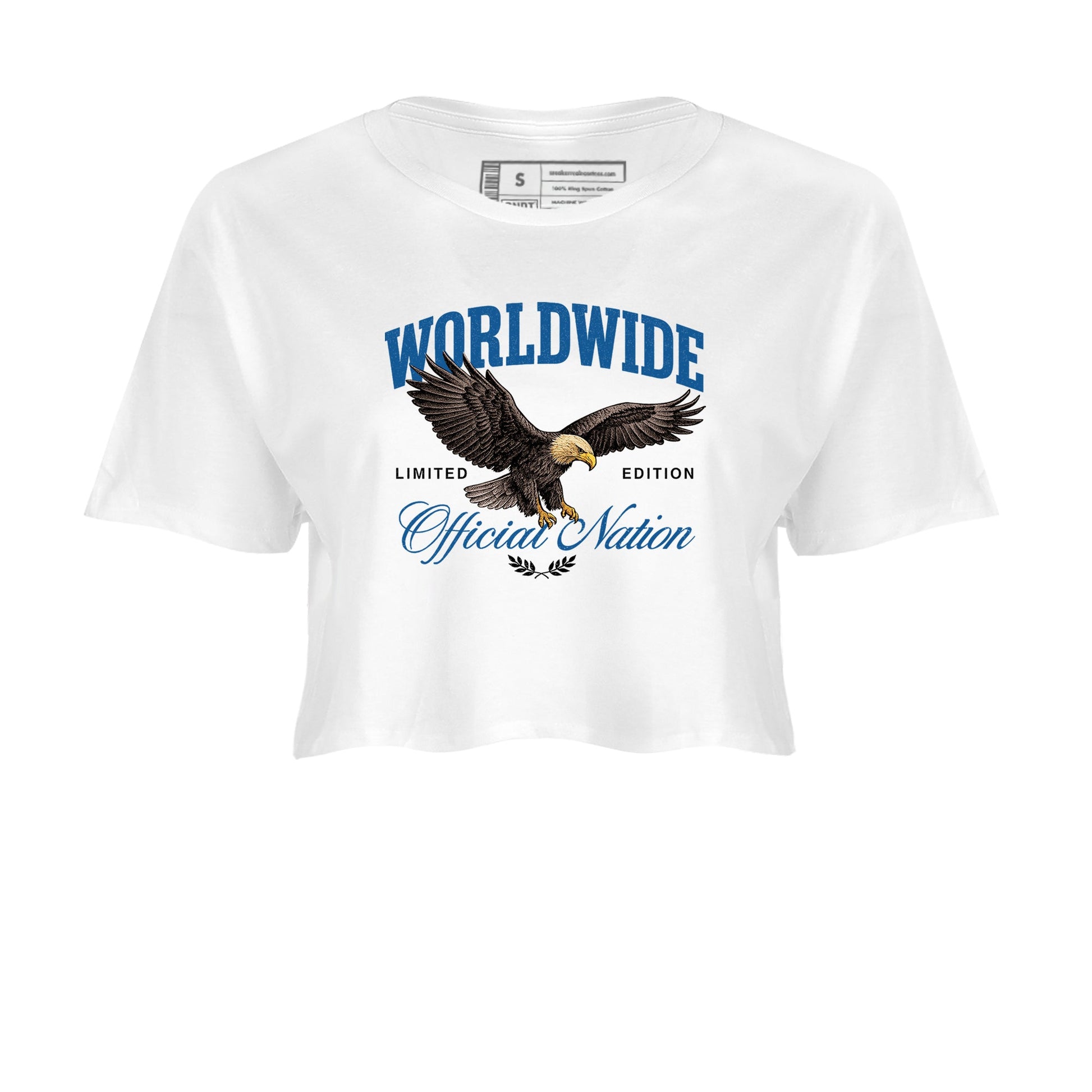 Sneaker match tees – Sneaker Tees To Match Air Jordan 1 Travis Scott Fragment Shoes – Worldwide Official Nation Crop T-Shirt White 2