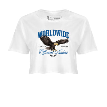 Sneaker match tees – Sneaker Tees To Match Air Jordan 1 Travis Scott Fragment Shoes – Worldwide Official Nation Crop T-Shirt White 2
