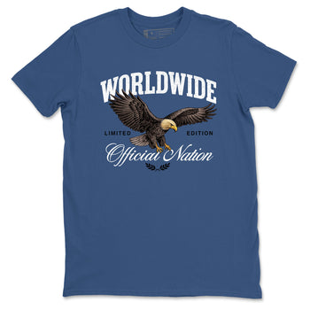 Sneaker match tees – Sneaker Tees To Match Air Jordan 1 Travis Scott Fragment Shoes – Worldwide Official Nation Tee Denim Blue 2