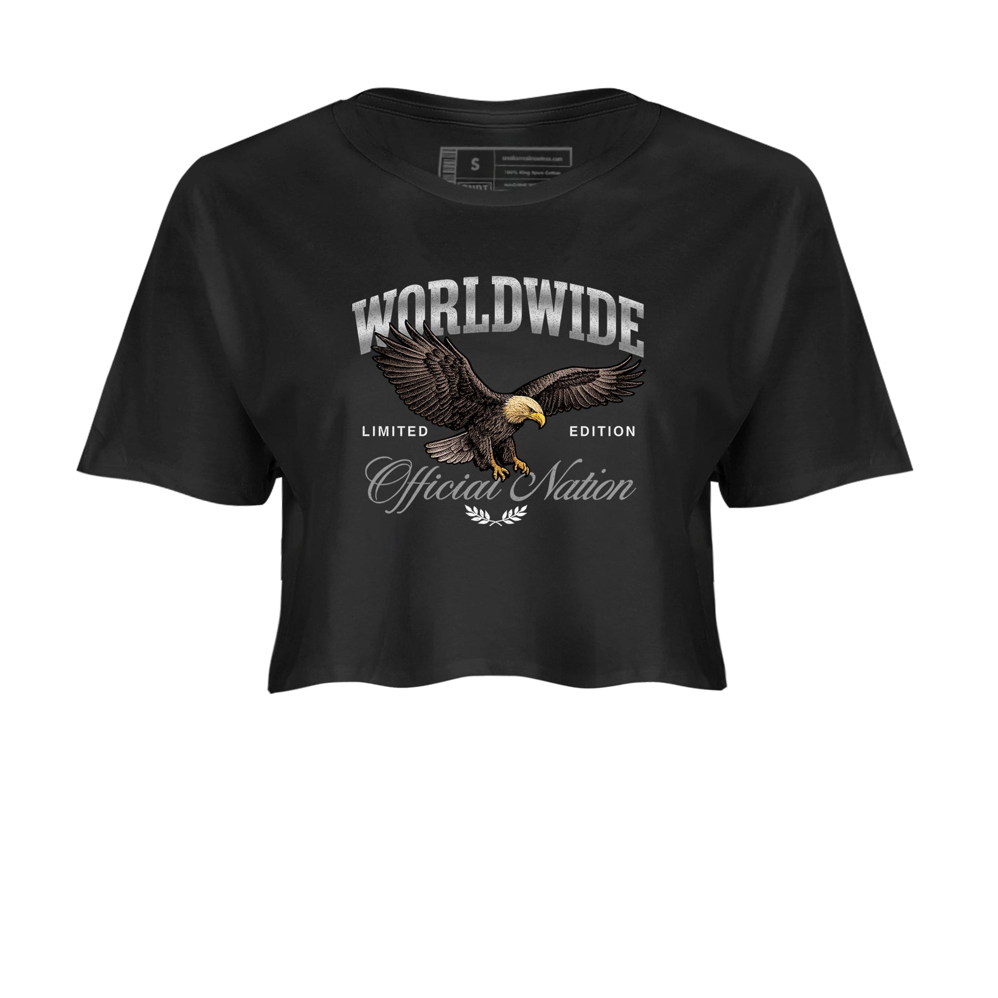 Sneaker match tees – Sneaker Tees To Match Air Jordan 11 Grand Finale Shoes – Worldwide Official Nation Crop T-Shirt Black 2