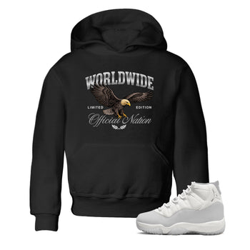 Sneaker match tees – Sneaker Tees To Match Air Jordan 11 Grand Finale Shoes – Worldwide Official Nation Kids T-Shirt Black 1