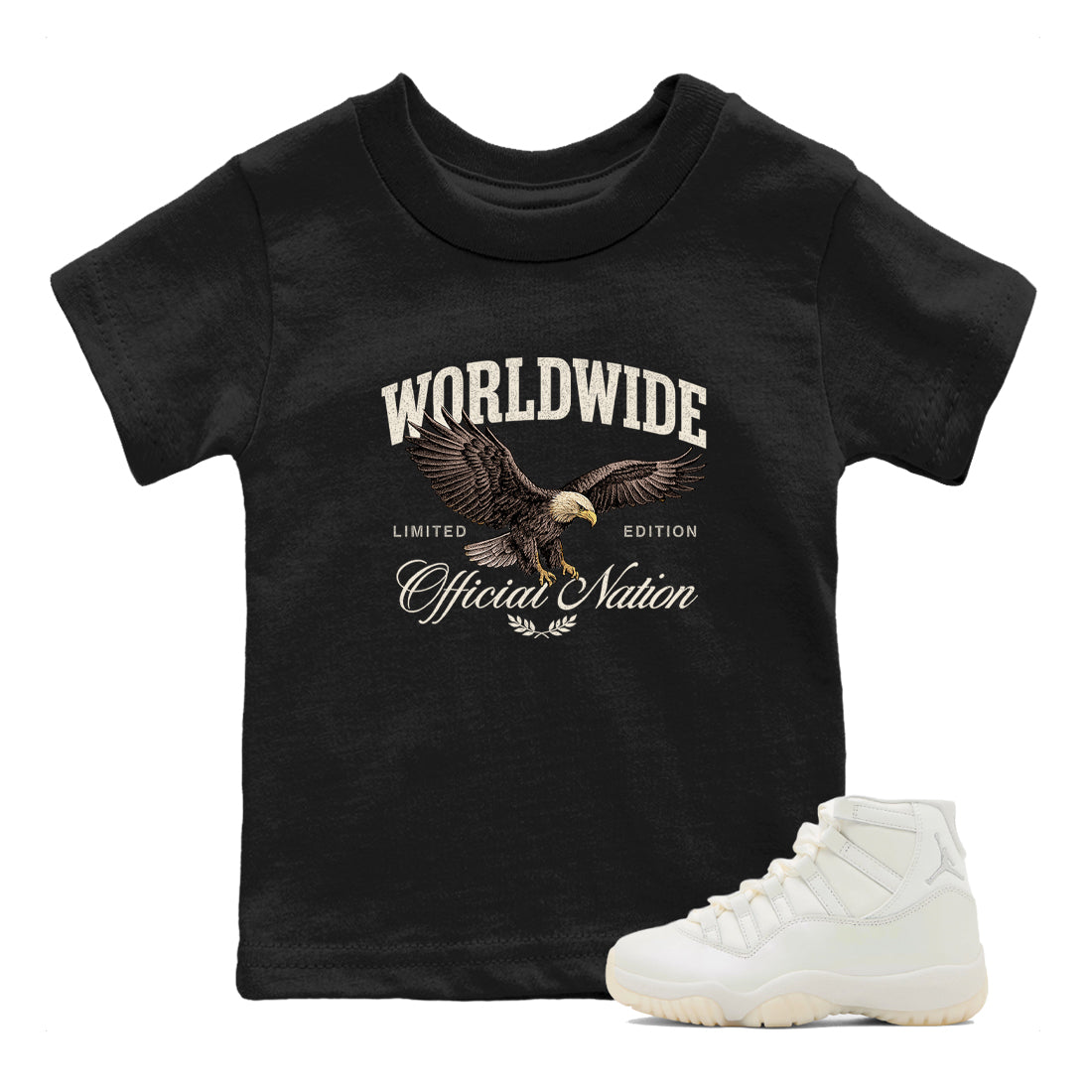 Worldwide Official Nation SNRT Sneaker Tees Kids - Air Jordan 11 Pearl - SNRT Sneaker T-shirts